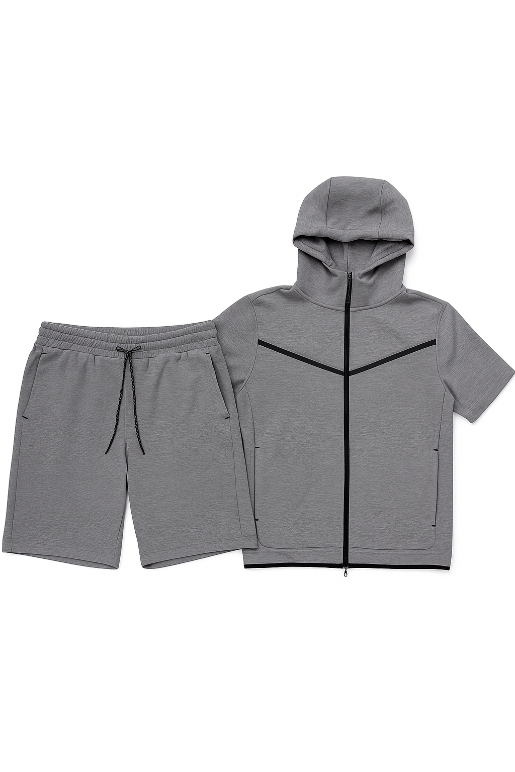 Men’s Tech Flex Hooded Zip-Up Short Set / New arrival