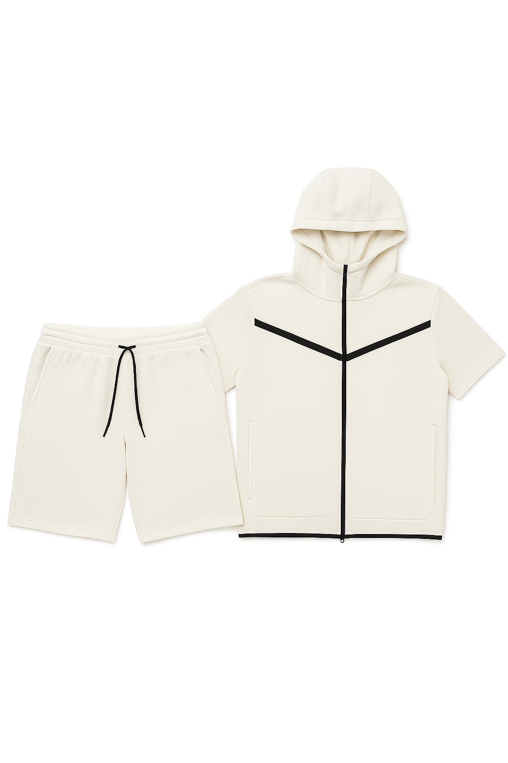 Men’s Tech Flex Hooded Zip-Up Short Set / New arrival