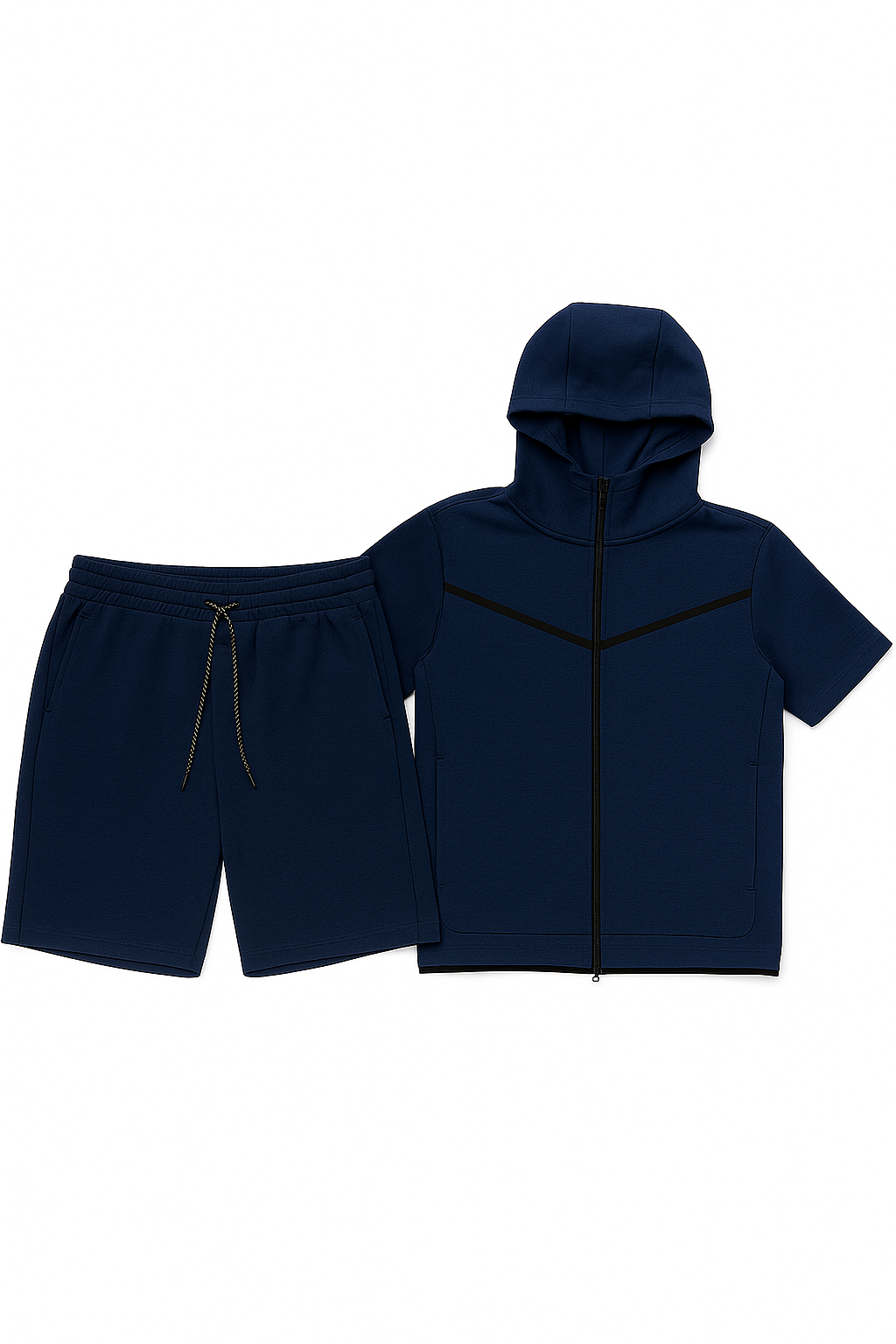 Men’s Tech Flex Hooded Zip-Up Short Set / New arrival