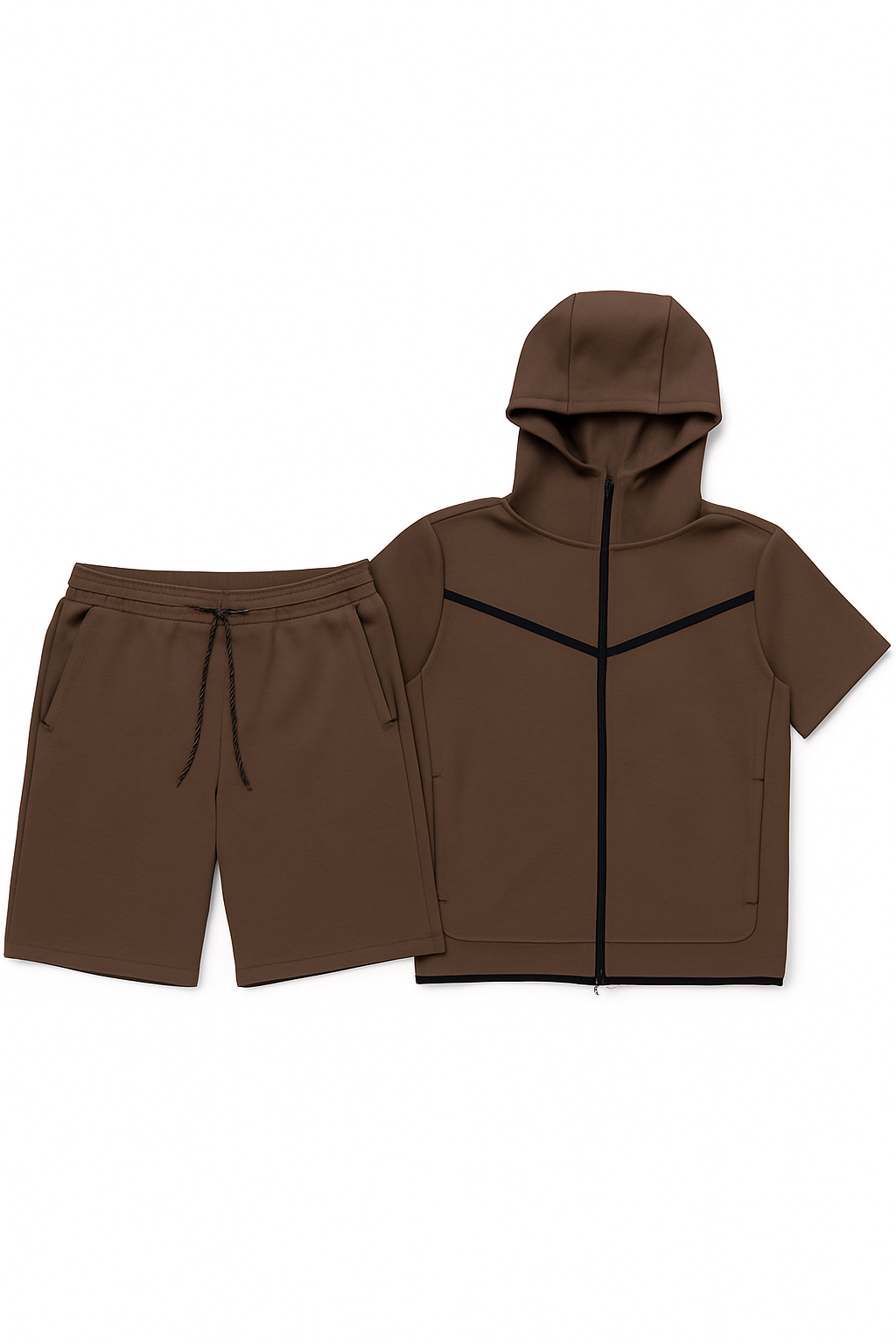 Men’s Tech Flex Hooded Zip-Up Short Set / New arrival