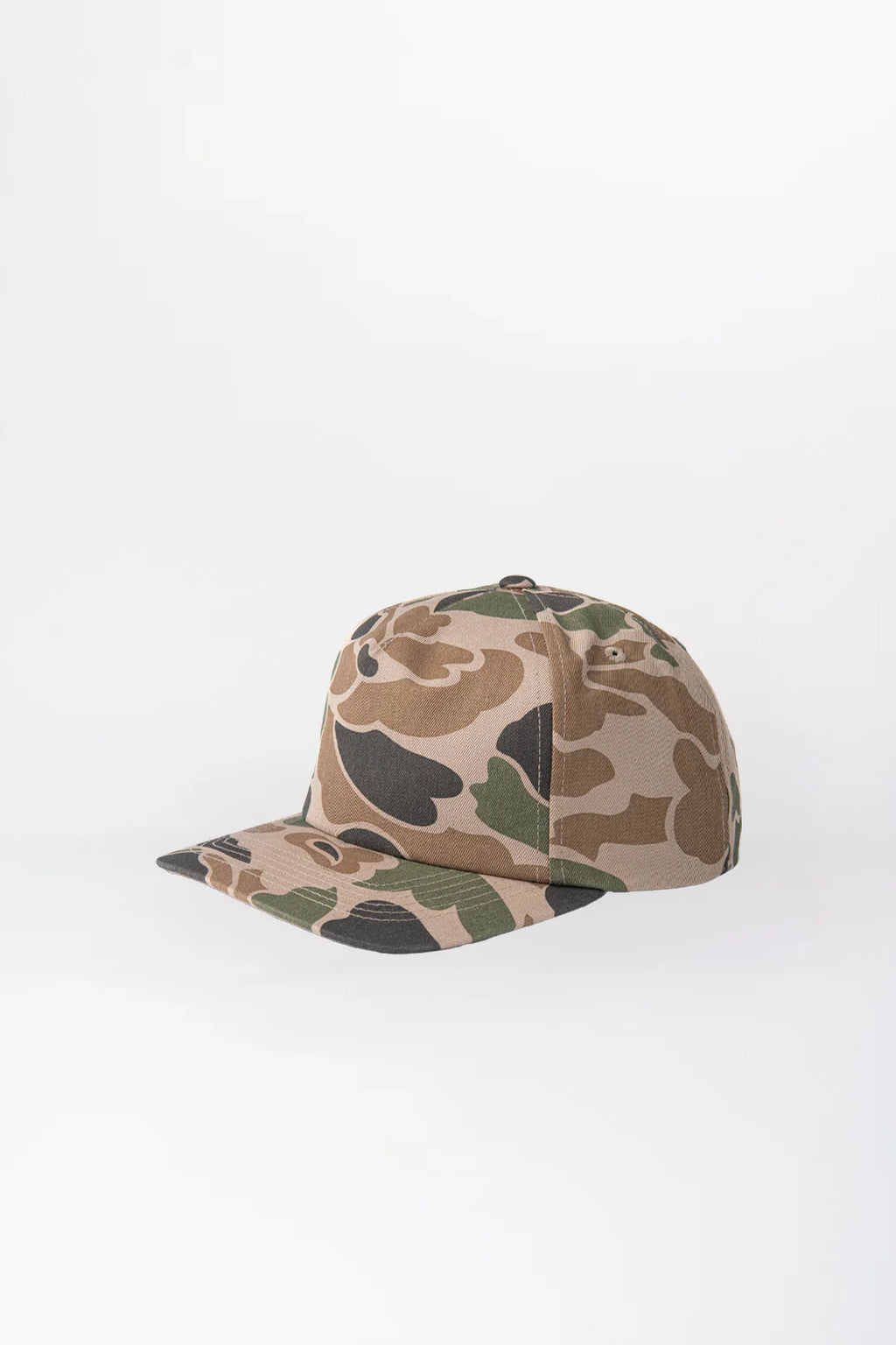 Printed Flat Bill Hat Duck Camo